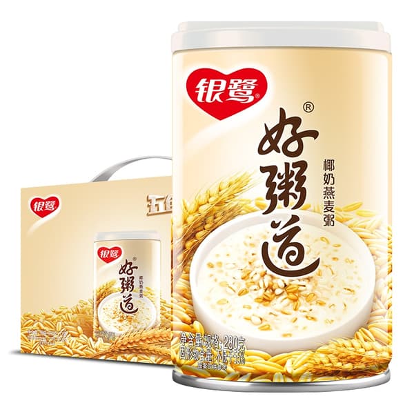 Congee Kokosmjölk/Havre 280gx12st/Ask - Yin Lu Kina