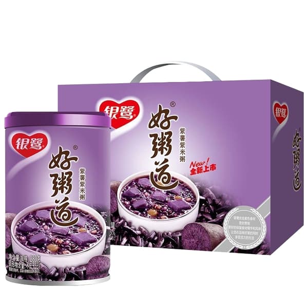 Congee Lila Potatis/Svart Ris 280gx12st/Ask Yin Lu Kina