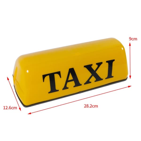 12V Universal Magnetisk Taxiskilt Loftslys LED Pære - Gul
