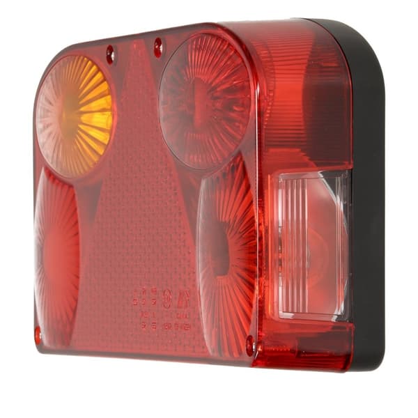 ECD Germany Taillights sat til vedhæng - 12V - med E11 testmærker - Wired med 13 pin stik - 5m kabel-Vandtæt-Hale Light Trailer Lighting baglygter