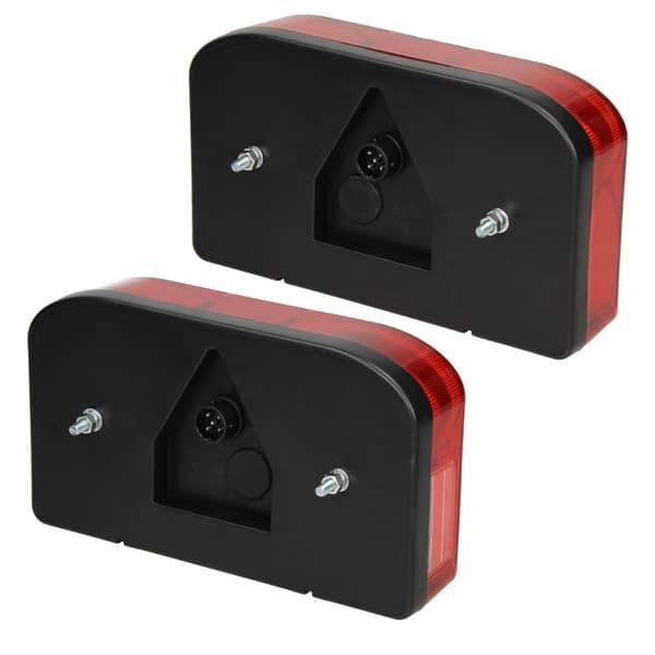ECD Germany Taillights sat til vedhæng - 12V - med E11 testmærker - Wired med 13 pin stik - 5m kabel-Vandtæt-Hale Light Trailer Lighting baglygter