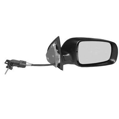 Primer höger spegel med manuell kabeljustering för Skoda Fabia från 1999 till 2007