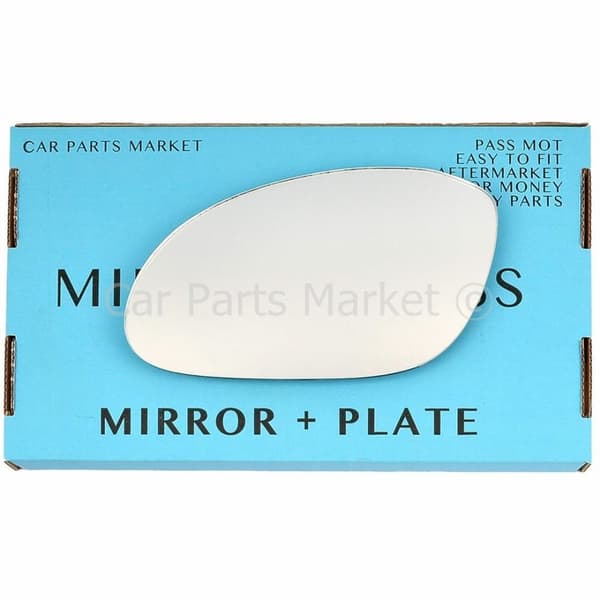 For Vauxhall Vectra 99-02 Left Side Flat Wing Door Mirror Glass with Plate