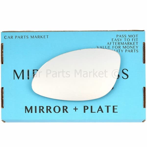 For Vauxhall Vectra 95-99 Left Side Flat Wing Door Mirror Glass with Plate