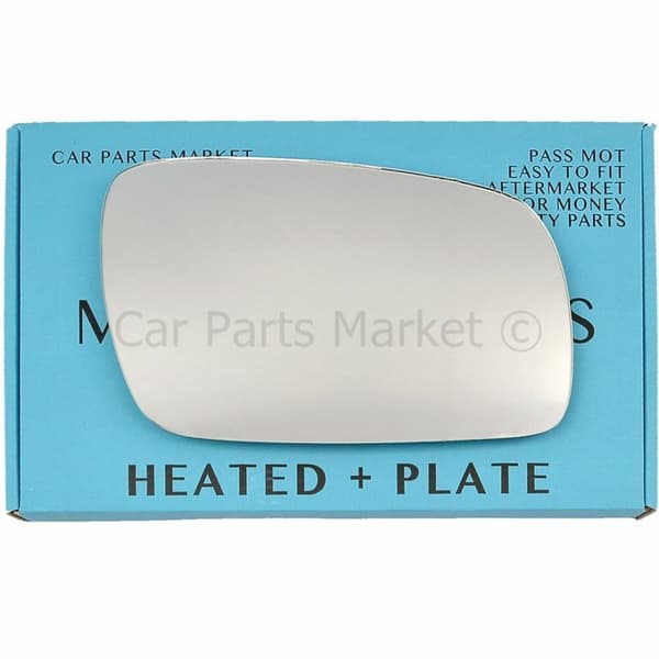 For Vw Phaeton 02-07 Right Side Flat Electric Wing Mirror Glass +Plate