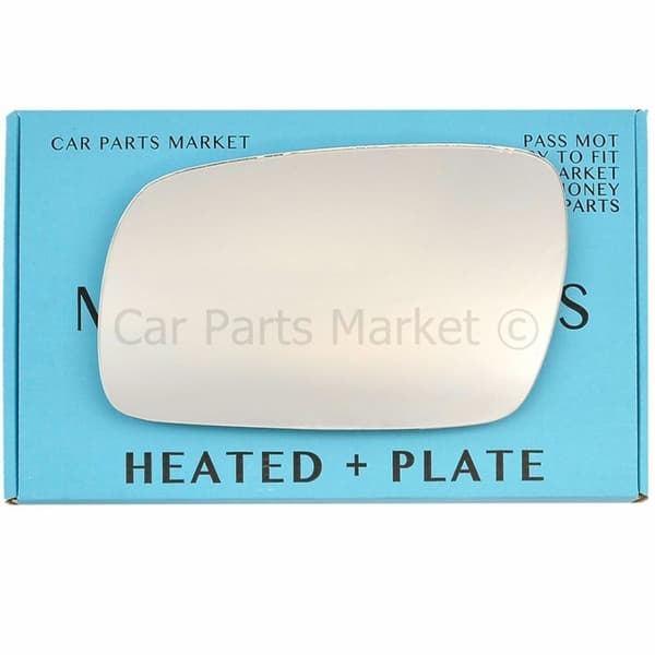 For Vw Phaeton 02-07 Left Side Flat Electric Wing Mirror Glass +Plate