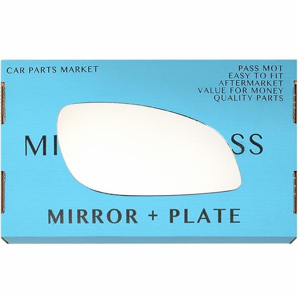 For Vauxhall Vectra C 03-08 Right Side Flat Wing Door Mirror Glass with Plate