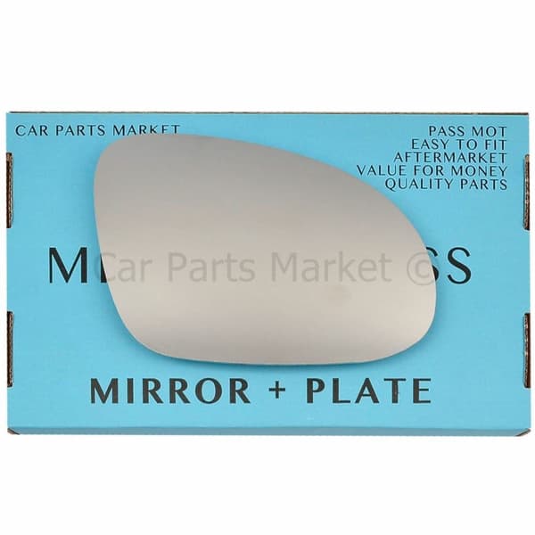For Volkswagen Sharan 04-10 Right Driver Side Wing Mirror Glass with Plate