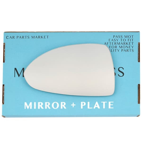 Left Passenger Side Flat Wing Mirror Glass For Vauxhall Corsa D 06-2014 + Plate