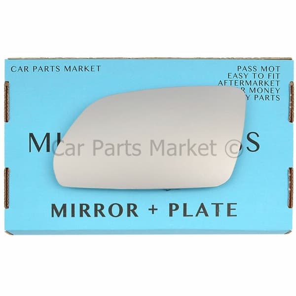 Left Side Wing Door Mirror Glass For Vw Polo 05-09 +Plate