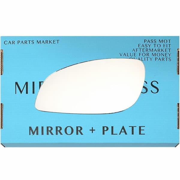 For Vauxhall Signum 03-08 Left Passenger Side Flat Wing Mirror Glass with Plate