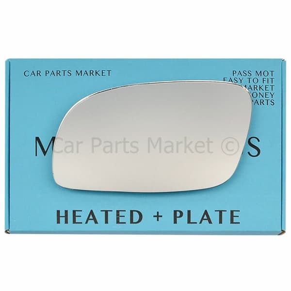 For Volkswagen Touran 03-09 Left Side Flat Electric Wing Mirror Glass with Plate