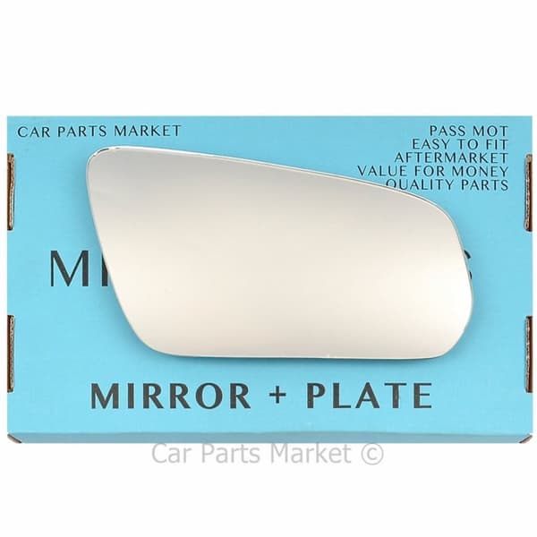 For Ford Mustang 09-14 Right Driver Side Wing Mirror Glass with Plate