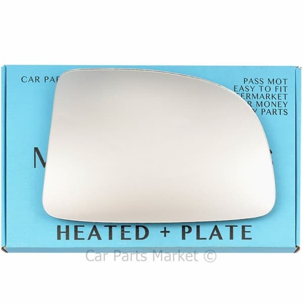 Right Driver Side Flat Wing Door Mirror Glass For Kia Carens 06-12 Heated +Plate