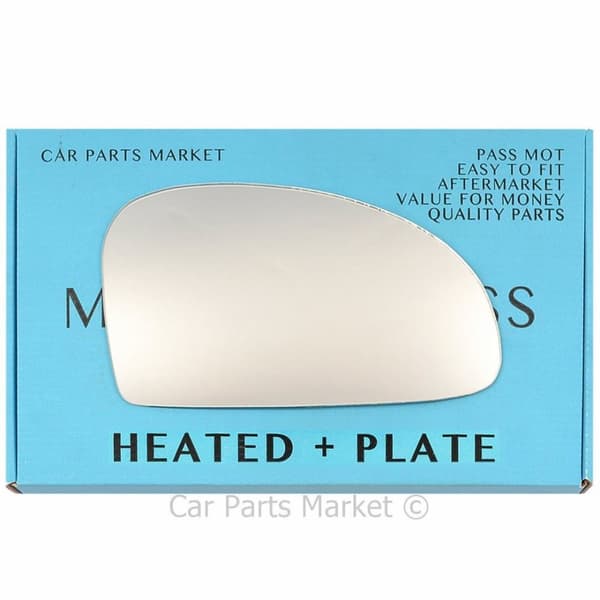 Right Driver Side Flat Wing Door Mirror Glass For Kia Cerato 03-07 Heated +Plate