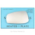 Miniatyrbilde 1 av 2: Left Passenger Side Flat Wing Mirror Glass For Volvo s60 2003-2006 Heated +Plate