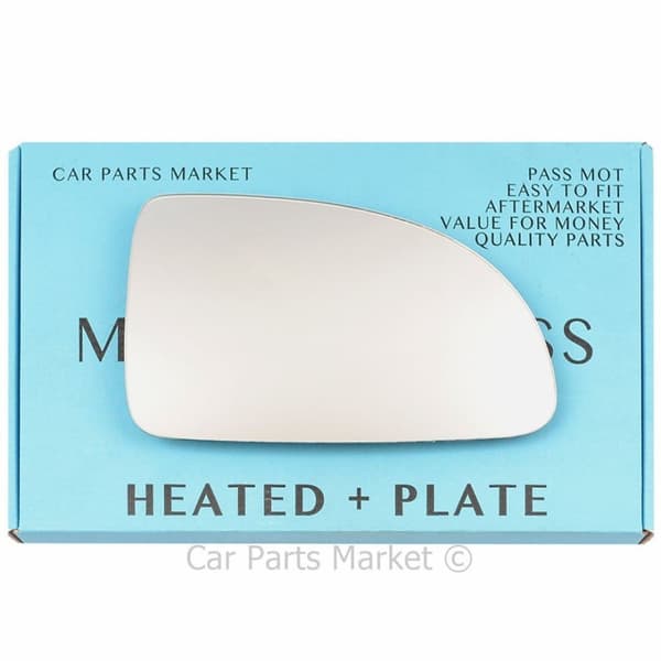 Right Driver Side Flat Wing Door Mirror Glass For Kia Rio 2003-05 Heated + Plate
