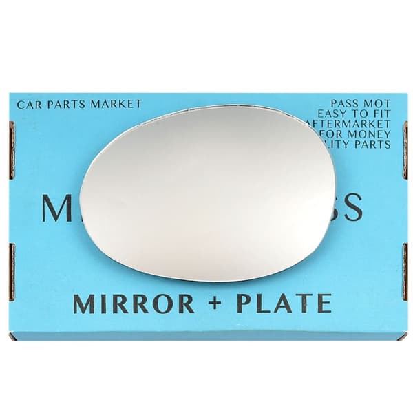 Left Passenger Side Flat Wing Door Mirror Glass For Toyota Aygo 2005-14 +Plate