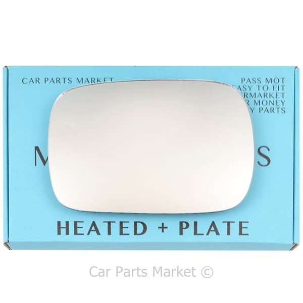 Left Passenger Side Flat Wing Mirror Glass For Volvo XC70 2000-06 Heated +Plate