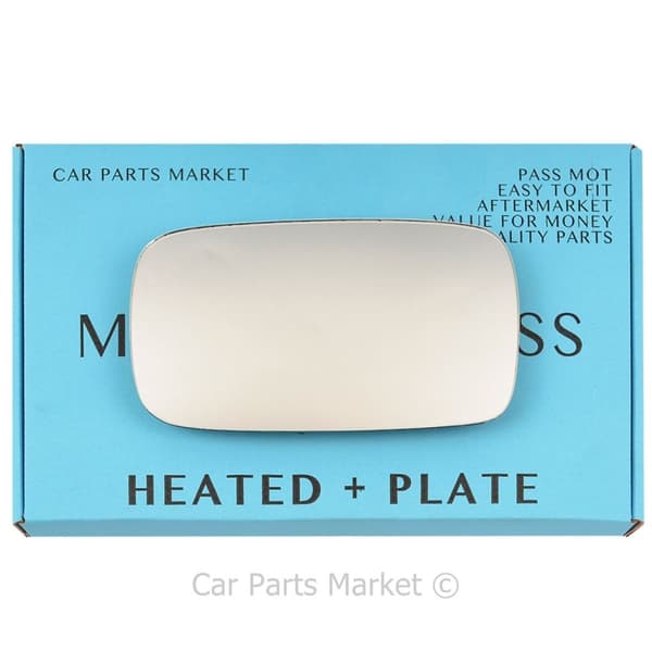 Left Passenger Side Flat Wing Mirror Glass For Volvo v50 2004-2006 Heated +Plate