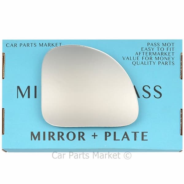 Upper Right Driver Side Wing Door Mirror Glass For Fiat Multipla 1998-10 +Plate