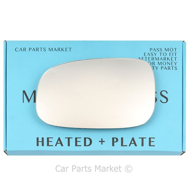 Left Passenger Side Flat Wing Mirror Glass For Volvo c30 2006-2009 Heated +Plate
