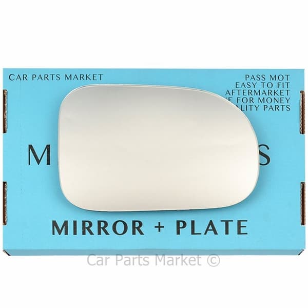Right Driver Side Flat Wing Door Mirror Glass For Suzuki Swift 1989-1996 + Plate