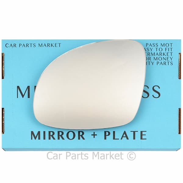 Left Passenger Side Flat Wing Door Mirror Glass For Skoda Yeti 2009-2017 +Plate