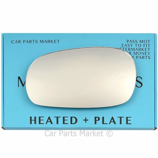 For Hyundai Sonata 95-98 Left Passenger Flat Electric Wing Mirror Glass w/ Plate