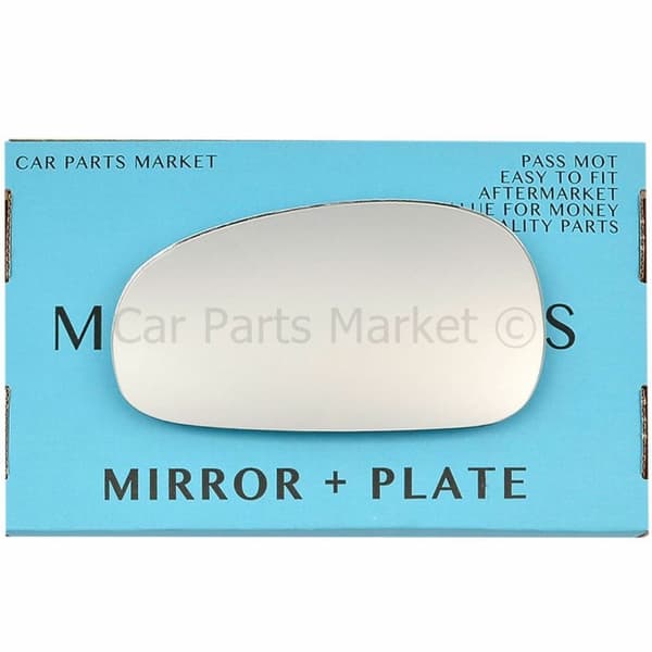 For Seat Leon 05-09 Left Passenger Side Flat Wing Mirror Glass with Plate