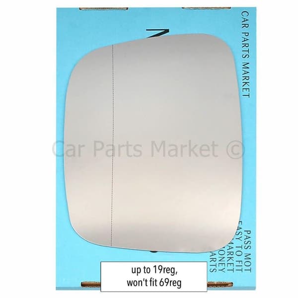 Left Side Wide Angle Wing Mirror Glass For VW Caddy 04-19 up to 19reg Heated