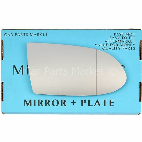 For Vauxhall Zafira A 99-05 Right Aspheric Wing Door Mirror Glass with Plate