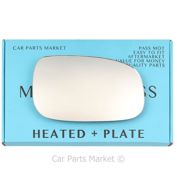 For Volvo S60 2007-2009 Right Side Flat Electric Wing Door Mirror Glass +Plate