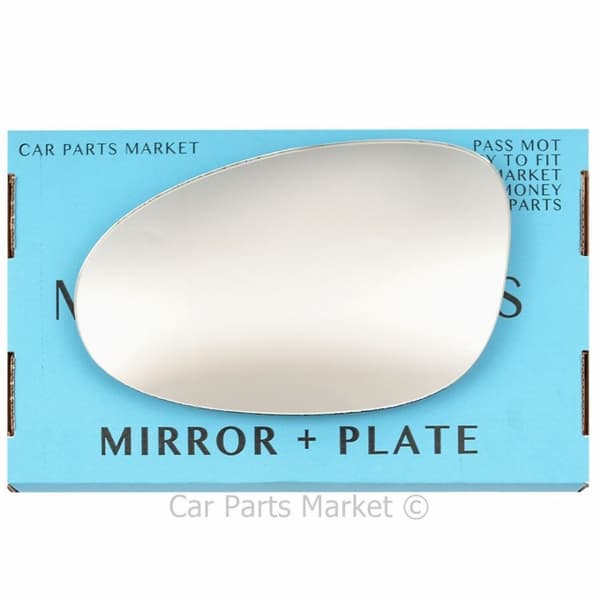 For Renault Espace 97-02 Left Passenger Side Flat Wing Mirror Glass with Plate