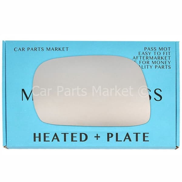 For Vauxhall Agila A 00-07 Left Side Flat Electric Wing Mirror Glass with Plate