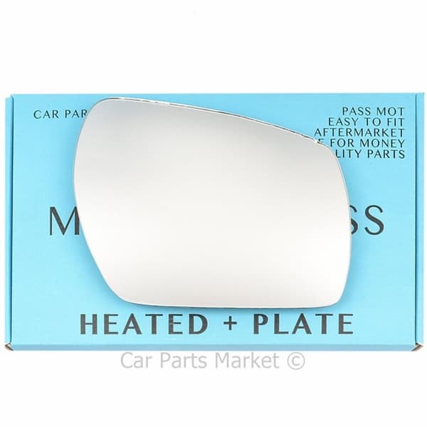 For Ford C-Max 09-10 Right Side Flat Electric Wing Door Mirror Glass + Plate
