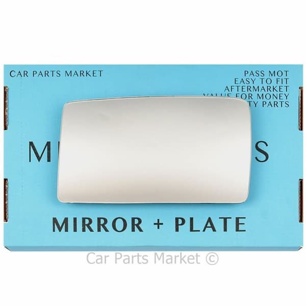 Flat Driver Right Side Wing Mirror Glass For Renault Espace 1984-1990 +Plate