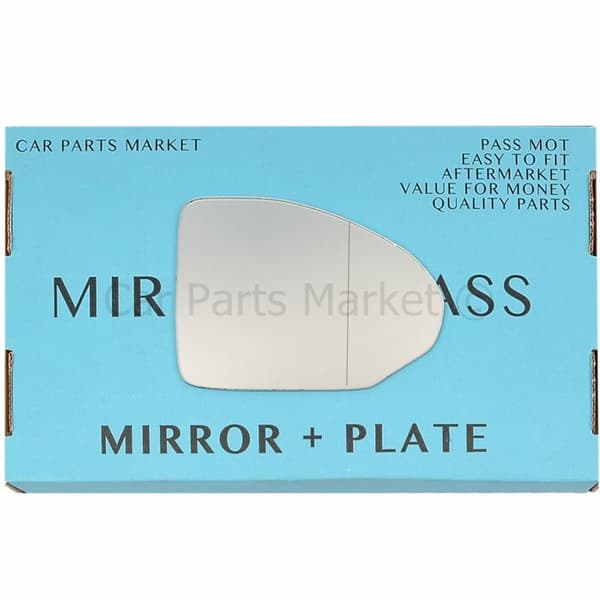 (small 11.5 x 8.7) For BMW ac Schnitzer Right Side Aspheric Mirror Glass +Plate