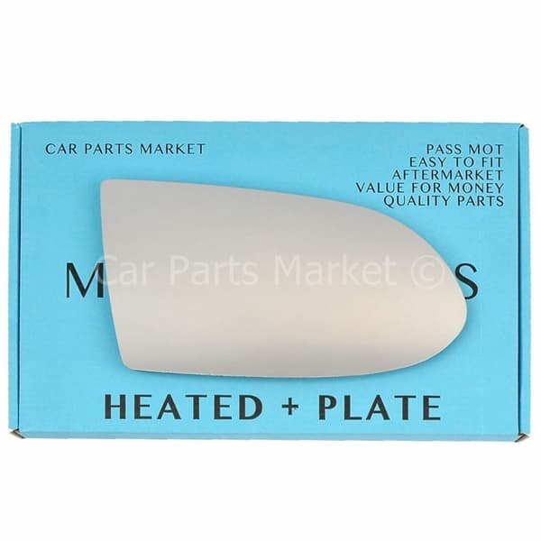 For Vauxhall Zafira A 99-05 Right Flat Electric Wing Mirror Glass w/ Plate