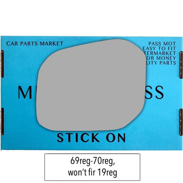 Left Passenger Side Wing Mirror Glass For VW Caddy 19-20 69reg-70reg