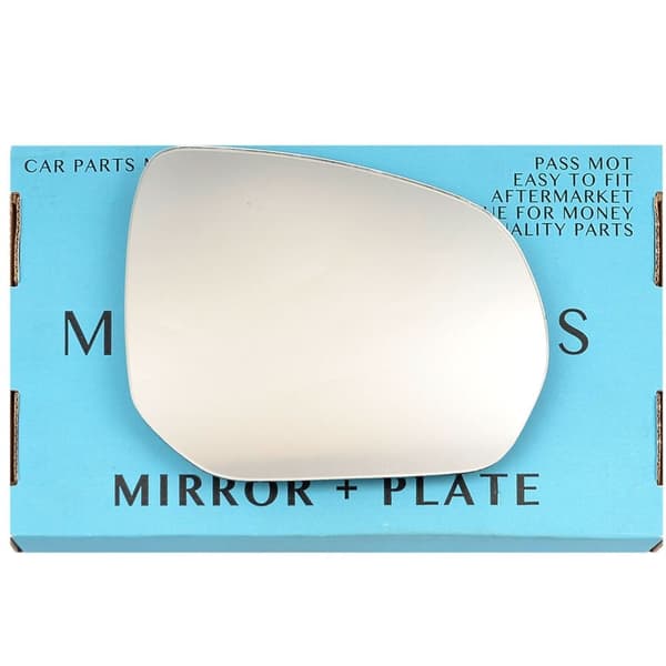 Right Driver Side Flat Wing Door Mirror Glass For Peugeot 5008 2009-2016 + Plate