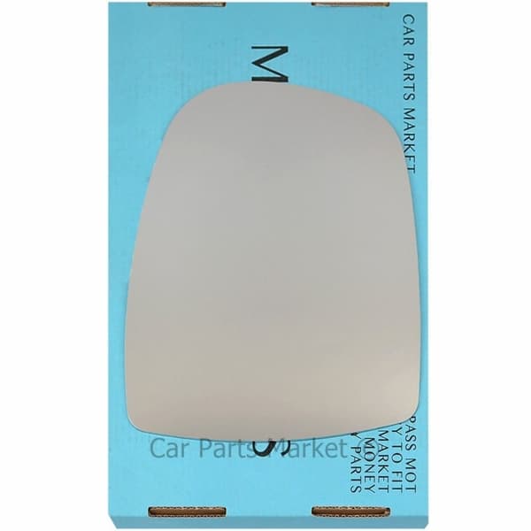Left Side Flat Wing Door Mirror Glass For Vauxhall Vivaro 2001-14 Heated + Plate