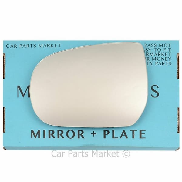 Left Passenger Side Flat Wing Door Mirror Glass For Mazda MPV 1999-2006 + Plate