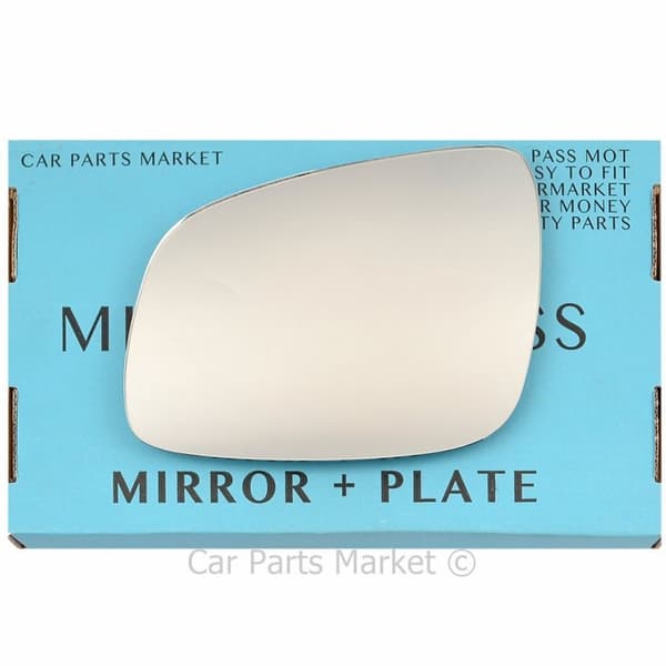 Left Passenger Side Wing Door Mirror Glass For Chevrolet Spark 2009-2015 +Plate