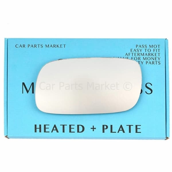 For Vauxhall Astra F 94-98 Left Side Flat Electric Wing Mirror Glass with Plate