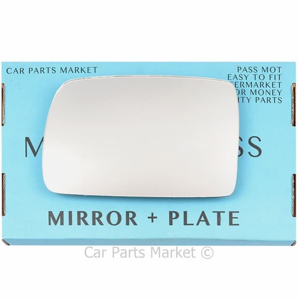 Left Passenger Side Flat Wing Door Mirror Glass For Kia Picanto 2004-07 + Plate