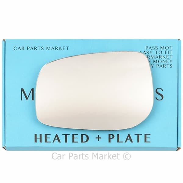 Left Side Flat Wing Door Mirror Glass For Toyota Avensis 2006-08 Heated + Plate