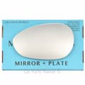 Miniatyrbillede 1 af 2: For Fiat Grande Punto 05-18 Left Passenger Flat Wing Mirror Glass with Plate