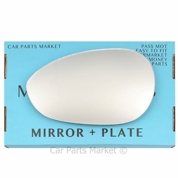 For Fiat Grande Punto 05-18 Left Passenger Flat Wing Mirror Glass with Plate