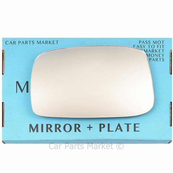 For Fiat Ulysse 02-11 Left Passenger Side Flat Wing Mirror Glass with Plate